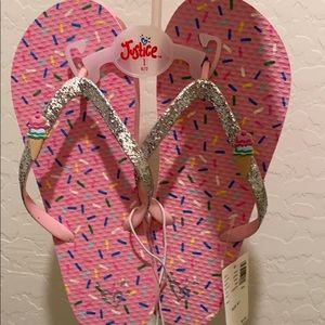 COPY - Justice size 7 ice cream flip-flops
